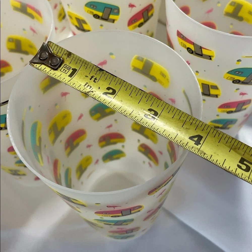 Colorful Camper Van Party Cups 6 of them.